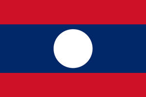 寮國國旗，紅、藍、白橫條紋 — 中國國旗 壁紙