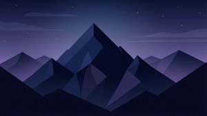 極簡暗色向量風格的山巒層疊桌布。 — 暗色 壁紙