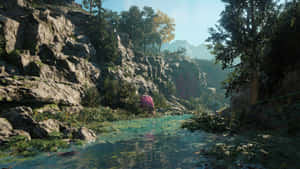 極地戰嚎：新曙光背景 — 瀑布 GIF 壁紙