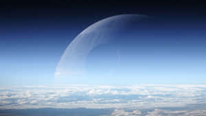 死星在太空中漂浮在行星的雲層之上。 — 孟買 壁紙