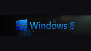 在深色紋理背景上帶有藍色光芒的Windows 8標誌。 — Windows 11 4K 壁紙