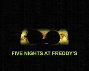 《Five Nights at Freddy's》保全鏡頭畫面中的發光黃色眼睛。 — 佛萊迪的五夜驚魂 安全漏洞 壁紙