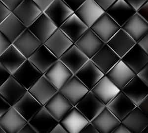 具有金屬光澤的抽象黑白菱形瓷磚圖案。 — 灰色美學動圖 壁紙