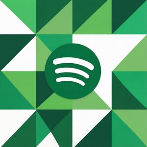 綠色和白色三角形背景上的 Spotify 標誌 — Pixel Watch 5 壁紙