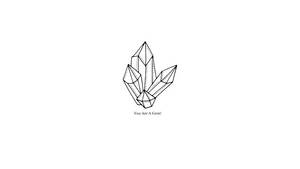 帶有文字 You Are A Gem! 的幾何晶體插圖 — 簡約 壁紙