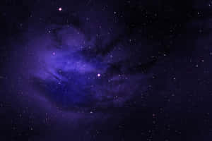 夜空中星辰閃耀的廣闊紫色星雲。 — 太空美學動圖 壁紙