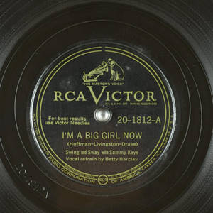 Sammy Kaye的《I'm a Big Girl Now》復古RCA Victor唱片標籤。 — 音樂 壁紙