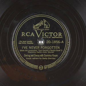 Sammy Kaye的《I've Never Forgotten》復古RCA Victor唱片標籤。 — 音樂 壁紙