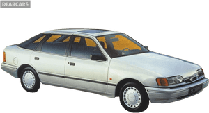 福特天蝎座1990掀背車，高清PNG下載