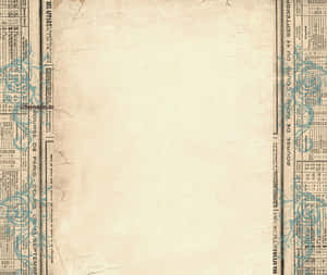 復古法國賽車節目壁紙，帶有華麗的藍色邊框和褪色文字。 — Old Paper 壁紙