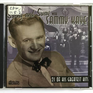Sammy Kaye的搖擺音樂專輯封面，背景有管弦樂隊。 — 音樂 壁紙