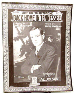 復古樂譜封面，收錄阿爾·喬爾森的《Back Home in Tennessee》。 — 三星 壁紙