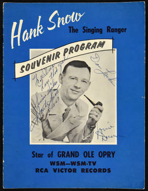 來自 Grand Ole Opry 的簽名 Hank Snow 紀念節目封面。 — 音樂 壁紙