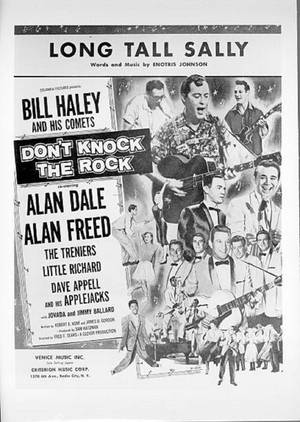 1950年代搖滾樂電影海報《Long Tall Sally》， featuring Bill Haley and his Comets。 — 復古 壁紙