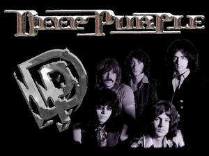 經典搖滾樂團Deep Purple，黑白標誌。 — 暗紫色美學 壁紙