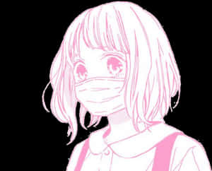 戴著面具的漫畫女孩 #動漫 #動漫女孩 #漫畫 #面具 #日本 #可愛 #粉紅