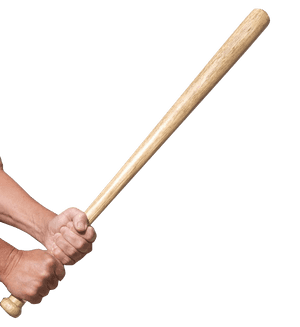 手握棒球棒