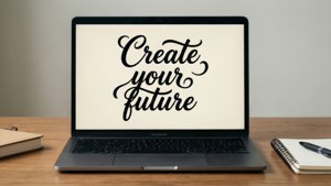 一台螢幕上顯示勵志名言的MacBook。 — Mac 壁紙