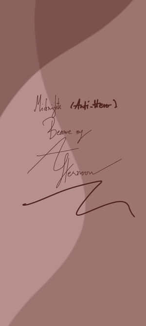 帶有手寫文字 Midnight Become my Afternoon 的極簡抽象背景。 — Pixel 9a 壁紙