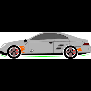 搞笑火焰輪胎車貼