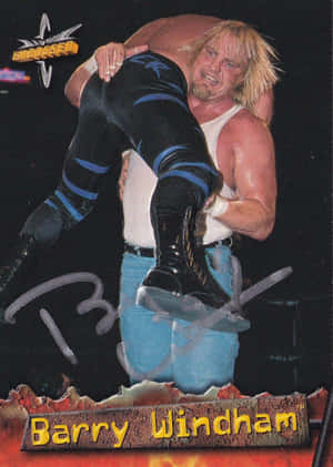 摔角手 Barry Windham 在摔角比賽姿勢中舉起對手。 — 運動 壁紙