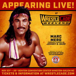 摔角手 Marc Mero 以自信的微笑和色彩繽紛的肩帶宣傳 WrestleCade Weekend。 — 激勵 壁紙