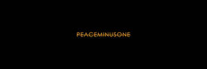 黑色背景上發出橙色光芒的 PEACEMINUSONE 文字 — Peaceminusone 壁紙