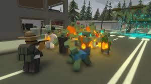 方塊遊戲角色在風格化的戶外場景中聚集在發光的火坑周圍。 — 電玩遊戲 GIF 壁紙