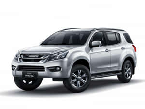 銀色Isuzu MUX SUV在攝影棚燈光下，背景乾淨。 — 卡車 壁紙