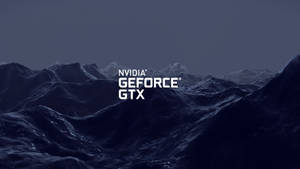 夜晚黑暗山景上的NVIDIA GeForce GTX標誌。 — Nvidia GIF 壁紙