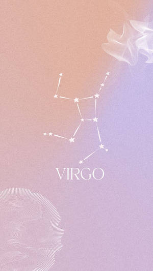 處女座星座設計，搭配柔和漸變和抽象花卉元素。 — 天秤座 壁紙