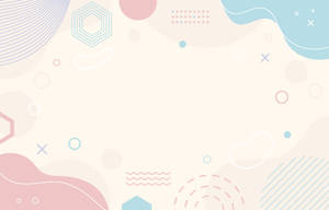 淺色背景上的抽象粉彩幾何形狀和圖案。 — 多邊形藝術 壁紙