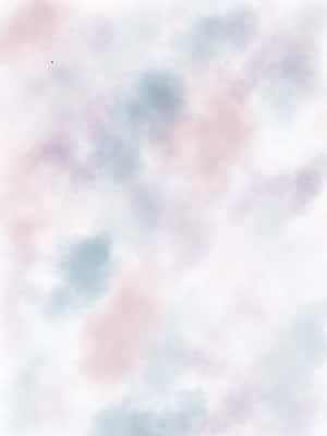 夢幻的抽象水彩背景，帶有柔和的粉紅色、薰衣草色和藍灰色調。 — 美學 iPad 壁紙