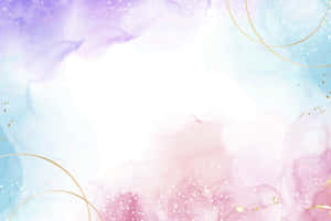 帶有金色圓圈和閃粉的粉彩水彩抽象背景。 — 設計 壁紙