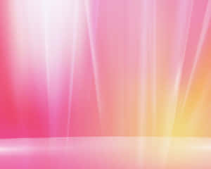 耀眼的粉紅色和黃色光束在反射表面上閃耀。 — 可愛又粉嫩 壁紙