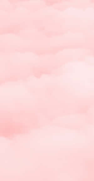 夢幻水彩天空中的柔和粉紅雲朵 — 粉紅色 壁紙