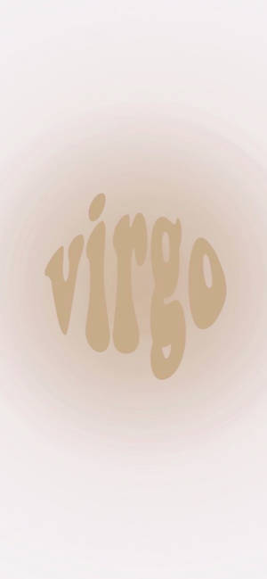 用於星座主題桌布的柔和漸變背景上的米色「virgo」文字。 — iPhone 12 mini 壁紙
