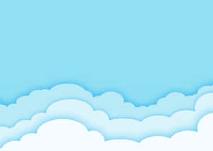 紙雕風格的雲朵漂浮在淺藍色天空中 — 雲朵 GIF 壁紙