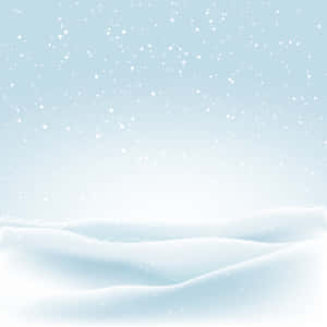 雪覆蓋的山丘，天空飄雪，雪花飄落 — iPad Pro 13 壁紙