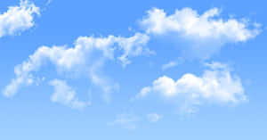 柔軟的白雲在晴朗的日子裡漂浮在清澈的藍天上。 — 藍天 壁紙