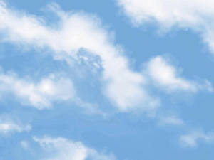 清澈藍天中漂浮的柔軟白雲 — Windows 95 動態圖 壁紙