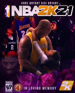 柯比布萊恩在NBA 2K21封面深情擁抱女兒吉吉。 — 科比· Bryant 壁紙