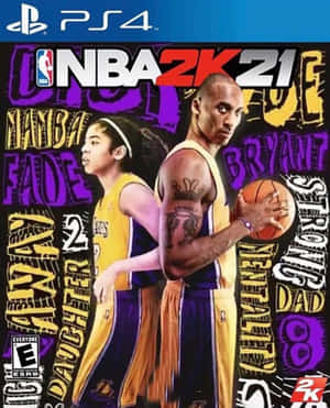 柯比布萊恩與女兒吉安娜身穿湖人球衣登上NBA 2K21電玩遊戲封面。 — 科比· Bryant 壁紙