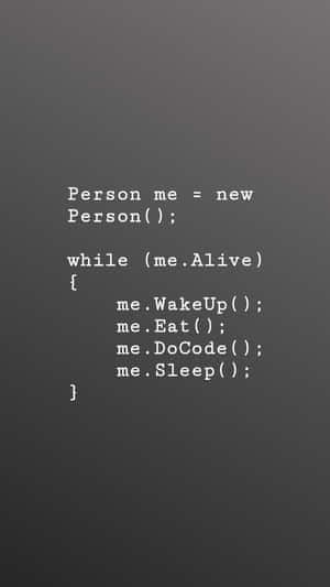 單色文字代碼，顯示一個人的日常作息迴圈。