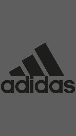 深灰色背景上的黑色Adidas標誌。 — 黑灰 iPhone 壁紙