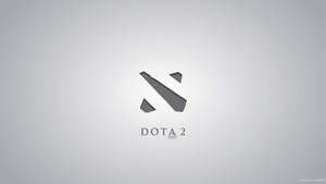 極簡灰色設計的 Dota 2 標誌（漸變背景） — 電玩遊戲 GIF 壁紙