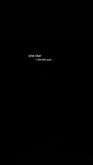 黑色背景，白色文字顯示 one star and 1 000 000 eyes — 簡約暗黑美學 壁紙