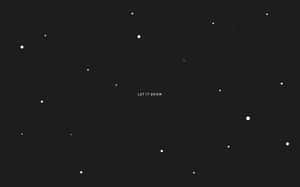 黑色背景，白色圓點和「Let it snow」文字 — 簡約暗黑美學 壁紙
