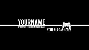 帶有遊戲控制器和佔位文字的YouTube頻道品牌推廣模板。 — 酷炫遊戲 壁紙