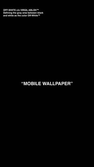 黑色背景，白色文字定義 Off-White 的顏色並標記為手機桌布。 — 白色 iPhone 壁紙